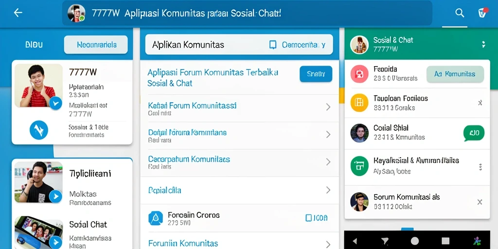 Tampilan antarmuka forum komunitas 7777W yang interaktif dan menarik.