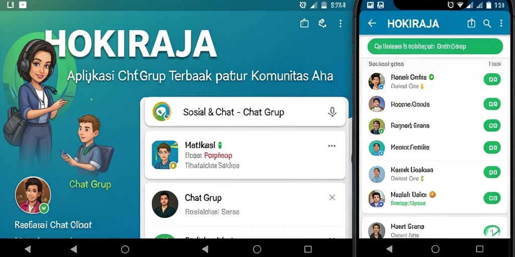 Tampilan antarmuka HOKIRAJA yang user-friendly untuk Chat Grup.