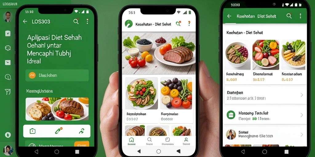 Tampilan antarmuka aplikasi LOS303 yang menarik dan fungsional untuk Diet Sehat.