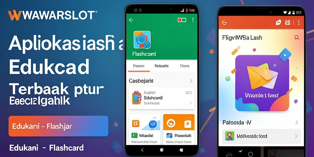 Antarmuka interaktif aplikasi Flashcard WAWARSLOT yang menarik.