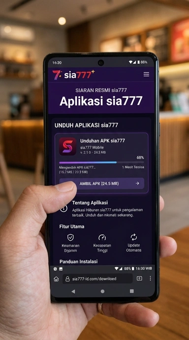 Tampilan halaman APK sia777