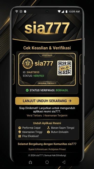 Tampilan kanal resmi sia777